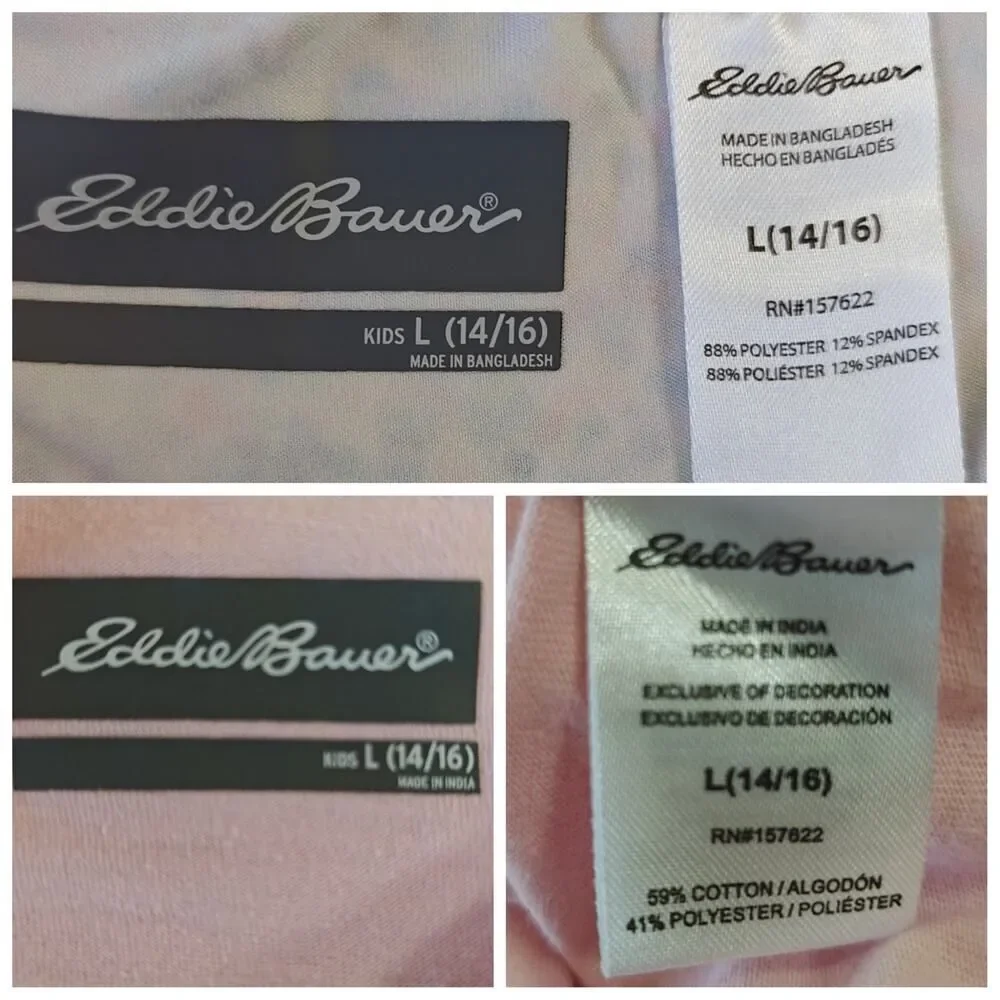Eddie Bauer pink graphic tee & confetti legging set sz L(14/16)